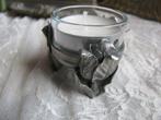 Waxinekaars Houder / Kandelaar met Tulp van Tin - 4.5 cm, Antiek en Kunst, Verzenden
