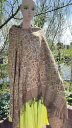 (36) Sjaal omslagdoek vintage - kasjmier - 74 cm bij 202 cm, Ophalen of Verzenden, Zo goed als nieuw, Maat 36 (S), Sjaal