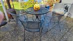 Gietijzeren Tuinset - Tafel en Stoelen, Tuin en Terras, Ophalen, Gebruikt, Tuinset, Eettafel