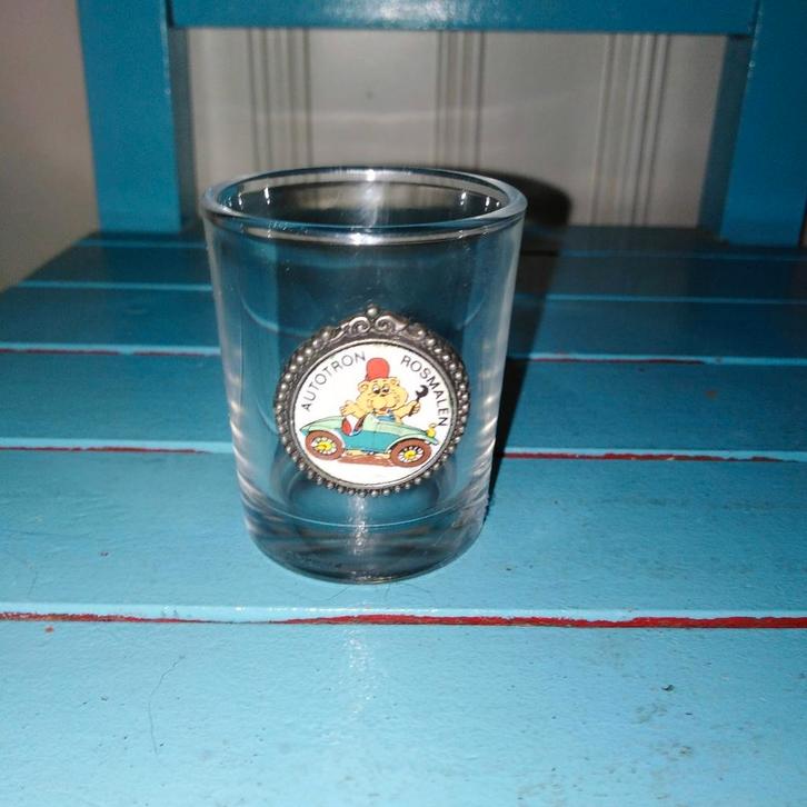Borrelglaasje Autotron Rosmalen, Verzamelen, Glas en Borrelglaasjes, Gebruikt, Borrel- of Shotglas, Ophalen