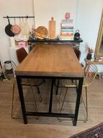 Bartafel met 4 Stoelen - Hoge Tafelset, Huis en Inrichting, Ophalen, 100 tot 150 cm, 50 tot 100 cm, Zo goed als nieuw