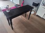 Zwart dressoir/tafeltje sidetable met laatje, Gebruikt, 100 tot 150 cm, Klassiek, Ophalen of Verzenden