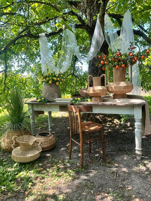 Oude brocante franse stamtafel, Antiek en Kunst, Antiek | Meubels | Tafels, Ophalen of Verzenden