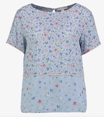 Esprit lichtblauwe gebloemde bloes blouse Fluent maat 40 beschikbaar voor biedingen