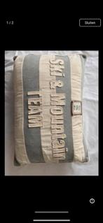 Riviera Maison kussen, Ophalen of Verzenden, Zo goed als nieuw, Grijs, Vierkant