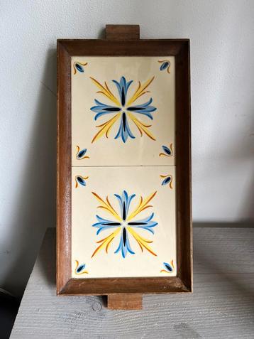 Vintage dienblad met Villeroy & Boch tegels – 70s stijl beschikbaar voor biedingen
