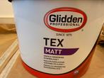 Nieuwe emmer Glidde  matt tex muurverf 10 liter wit, Ophalen, Zo goed als nieuw, Wit, Verf