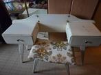 Retro kaptafel en 2 nachtkastjes, Huis en Inrichting, Slaapkamer | Nachtkastjes, Ophalen, Zo goed als nieuw, Hout, 70 cm of meer
