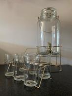 Kwantum goudkleurige glazen limonade tap jar set, Nieuw, Ophalen of Verzenden, Glas, Minder dan 5 flessen