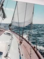 Prachtig glazen wanddecoratie – Zeilboot op zee – 120x80 cm, Ophalen of Verzenden, Zo goed als nieuw, Minder dan 15 m²