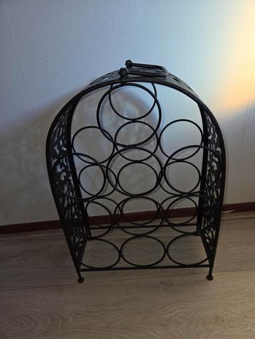 Metalen Wijnrek - 10 Flessen - Decoratief beschikbaar voor biedingen