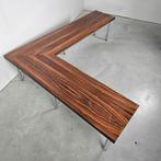 Vintage hoekbank bench, palissander chroom, Ophalen of Verzenden