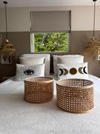 Rotan/webbing lampenkapjes, Ophalen of Verzenden, Zo goed als nieuw, Rond, 25 tot 50 cm
