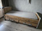 Kinderbed bed steigerhout steigerbuis eenpersoonsbed, Ophalen, 85 tot 100 cm, Zo goed als nieuw, Matras