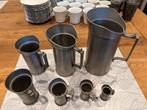 Oude Tinnen Maatbekers - Set van 7, Antiek en Kunst, Antiek | Tin, Ophalen of Verzenden