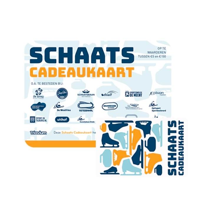 Schaatscadeaukaart twv €25, Tickets en Kaartjes, Kortingen en Cadeaubonnen, Drie personen of meer, Overige typen, Cadeaubon