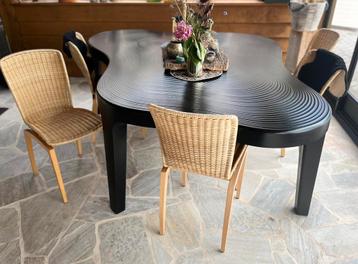 Eetkamerstoelen Ligne Roset rotan (8) beschikbaar voor biedingen