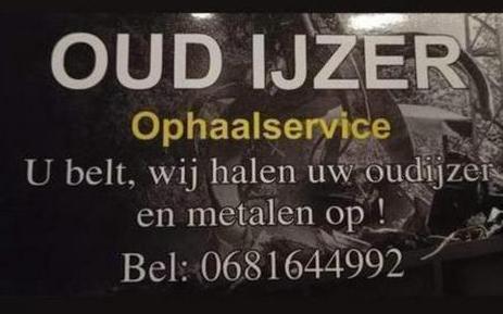 Ophaalservice oudijzer u belt wij halen uw metalen op, Tickets en Kaartjes, Evenementen en Festivals, Eén persoon