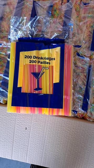 Plastic rietjes 1 pak 200 stuks beschikbaar voor biedingen