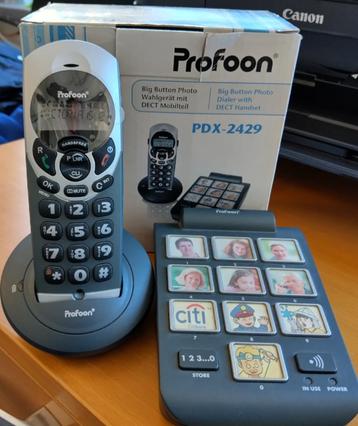 Profoon PDX2429 dect telefoon met fotokiezer beschikbaar voor biedingen
