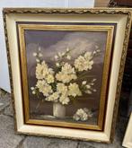 Schilderij met stilleven van witte bloemen in vaas, Ophalen