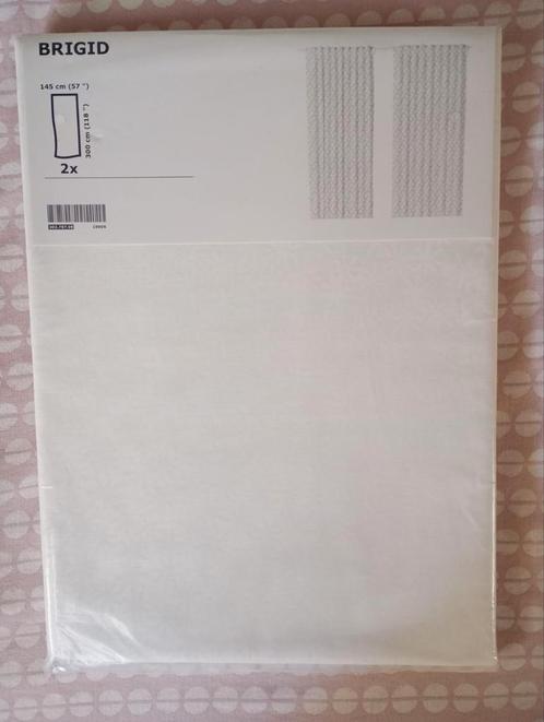 Brigid gordijnen (Ikea) 2 sets. Wit. Nieuw in verpakking!!, Huis en Inrichting, Stoffering | Gordijnen en Lamellen, Nieuw, 200 cm of meer