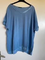 Blauw leuk shirt maat 50, Ophalen of Verzenden, Zo goed als nieuw, Blauw, Shirt of Top