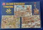 3x Jan van Haasteren USA, NY Marathon, Streetlife 3x 1000, Ophalen of Verzenden, 500 t/m 1500 stukjes, Zo goed als nieuw, Legpuzzel