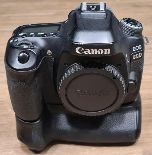Canon EOS 80D camera met batterygrip, Audio, Tv en Foto, Fotocamera's Digitaal, Gebruikt, Spiegelreflex, Canon, Geen optische zoom