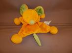 Tiamo Twente muis geel/groen velours met rammel 15 cm, Ophalen of Verzenden, Nieuw, Overige typen