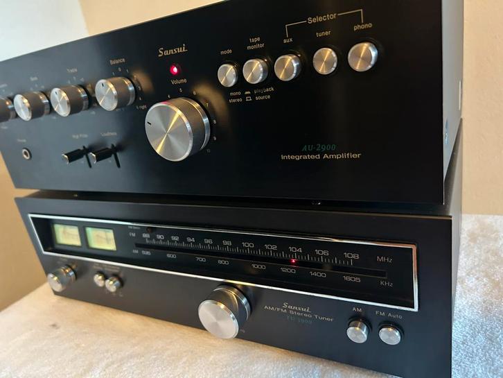 Vintage Sansui TU-3900 en AU-2900 in prachtstaat., Audio, Tv en Foto, Versterkers en Receivers, Zo goed als nieuw, Stereo, Minder dan 60 watt