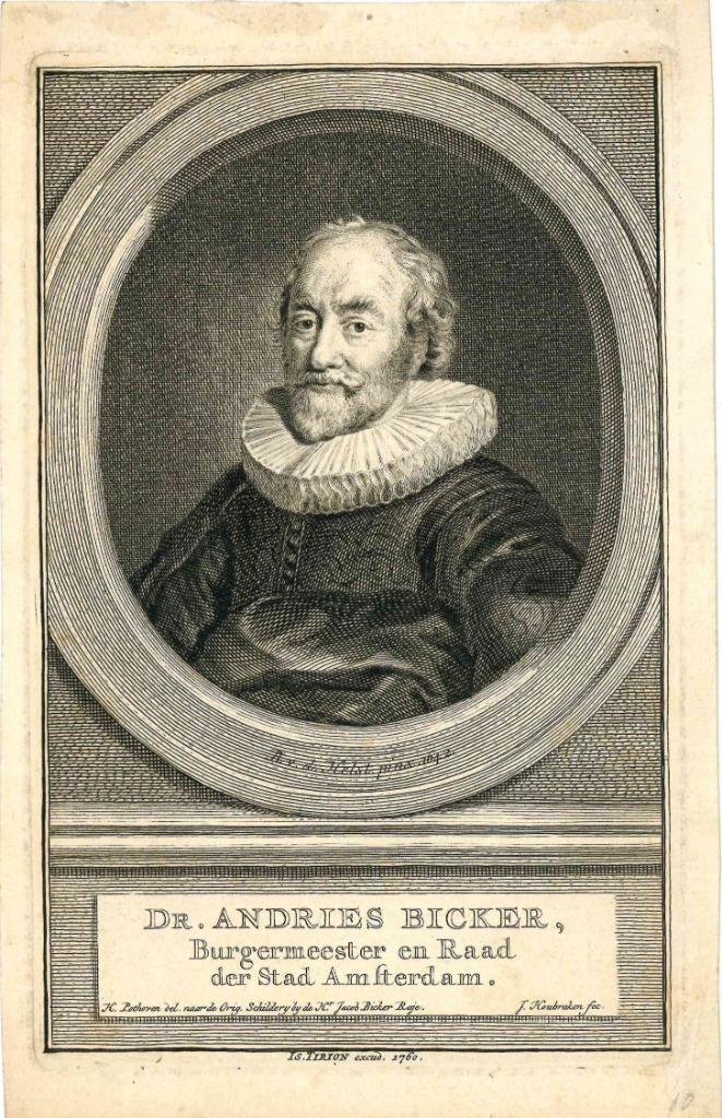 14 Gravure/ Ets Jacobus Houbraken van Andries Bicker - 1760, Antiek en Kunst, Kunst | Etsen en Gravures, Ophalen of Verzenden