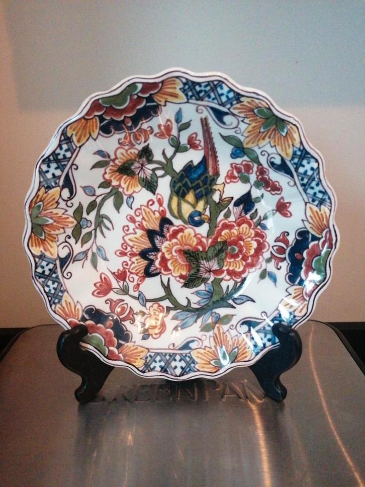 Koninklijke Tichelaar Makkum Plooibord Paradijsvogel, Antiek en Kunst, Antiek | Schalen, Ophalen of Verzenden