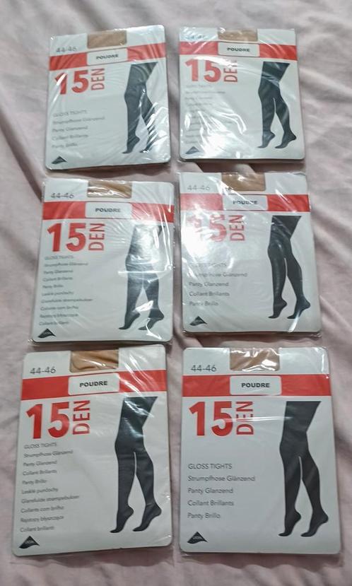 6 Paar Satijnglans Panty's Mt.44/46 €12,50, Kleding | Dames, Leggings, Maillots en Panty's, Nieuw, Panty, Maat 44/46 (L), Bruin