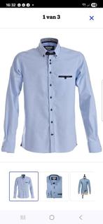 Prachtige heren overhemd t.w.v €125, Blauw, Nieuw, Ophalen of Verzenden, Halswijdte 41/42 (L)