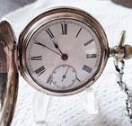 Zilveren Longines + ketting, Zakhorloge, 1900 tot 1930, Ophalen of Verzenden, Met ketting