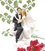 Een zeer mooie romantische bruidspaar taart topper., Ophalen of Verzenden, Nieuw, Versiering, Geboorte of Huwelijk