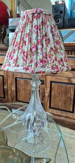 Vintage Tafellamp met plissé Bloemenkap, Ophalen of Verzenden