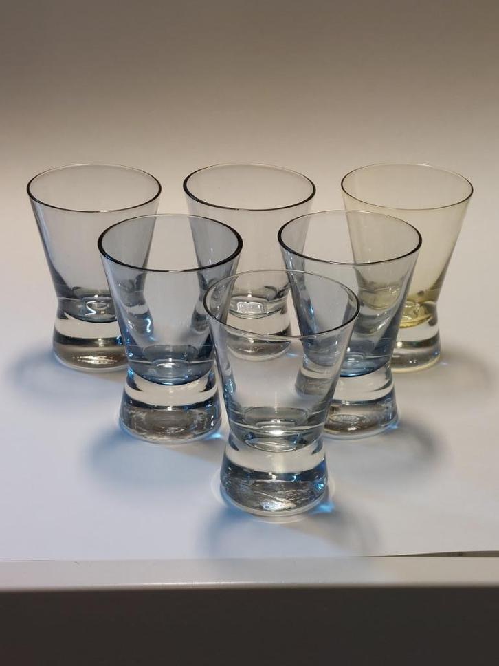 6 glazen S. Hopea, type Otso, Nuutajärvi/Iittala Finland, Antiek en Kunst, Antiek | Glas en Kristal, Ophalen of Verzenden