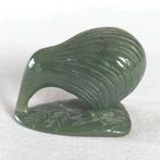 Jade Kiwi vogel New Zealand Apteryx beeldje Edelsteen, Ophalen of Verzenden