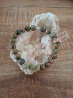 Natuurkralen armband met Unakiet en Lava, Overige materialen, Met edelsteen, Nieuw, Ophalen of Verzenden