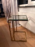 Eric Kuster Stijl Gouden Bijzettafel, Minder dan 55 cm, Vierkant, Ophalen, 45 tot 60 cm