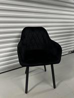 Zwarte Fluweel Eetkamerstoelen Set (6 stuks) - Nieuw!, Huis en Inrichting, Stoelen, Ophalen, Nieuw, Vijf, Zes of meer stoelen