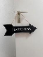 Happiness Tekstbord - Woondecoratie, Huis en Inrichting, Woonaccessoires | Tekstborden en Spreuken, Ophalen, Zo goed als nieuw
