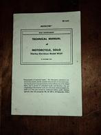 Harley Davidson Technical Manual Motorcycle Solo 1943 (repri, Motoren, Handleidingen en Instructieboekjes