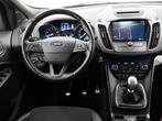 Ford Kuga 1.5 ECOBOOST 150 PK ST-LINE + AFN. TREKHAAK + STUU, Auto's, Euro 6, 4 cilinders, Leder en Stof, Zwart
