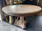 NIEUWE Ronde massieve EETTAFEL TAFEL 122 cm OLD LOOK flamant, Ophalen