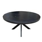 Zwarte Ronde Tafel - Eettafel - 110cm - Nieuw, Ophalen, 100 tot 150 cm, Rond, Nieuw