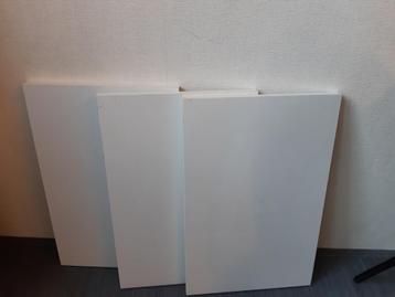 Planken 3 stuks 30 x 45,5 cm wit fineer beschikbaar voor biedingen