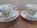 Royal albert thee en koffie kop en schotel january januari, Ophalen of Verzenden, Zo goed als nieuw, Porselein, Kop en/of schotel